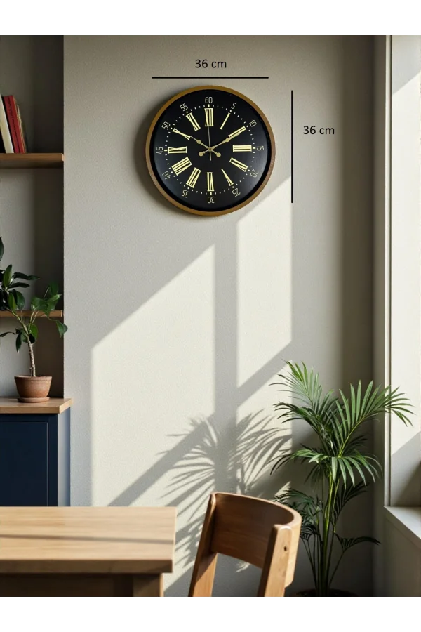 Zentime 36 Cm Kahverengi Duvar Saati
