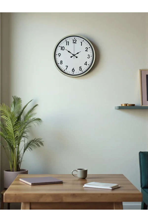 Zentime 36 Cm Krem Dekoratif Duvar Saati
