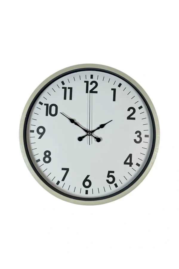 Zentime 36 Cm Krem Dekoratif Duvar Saati