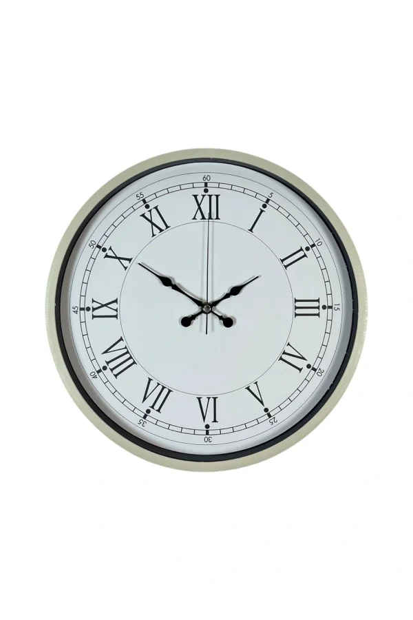 Zentime 36 Cm Krem Dekoratif Duvar Saati