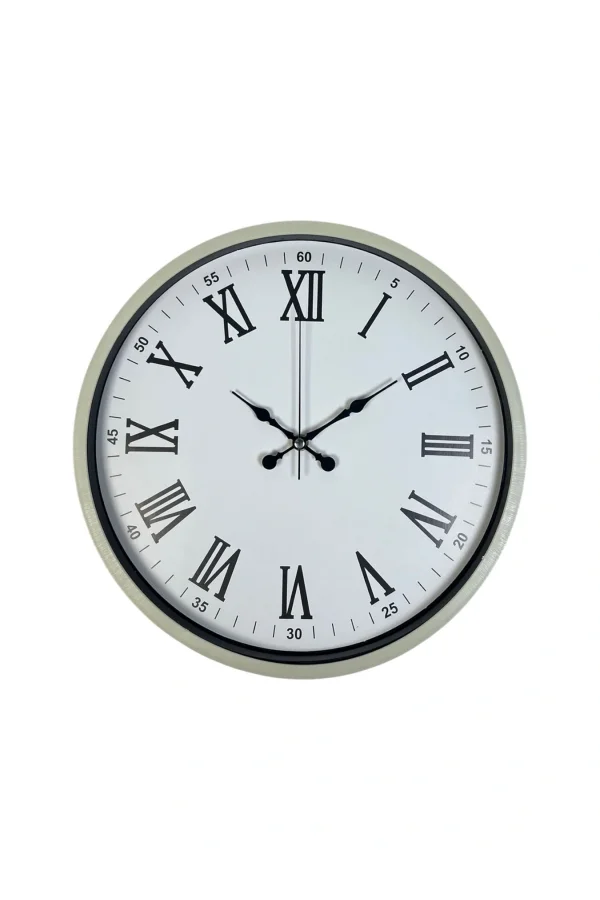 Zentime 36 Cm Krem Dekoratif Duvar Saati