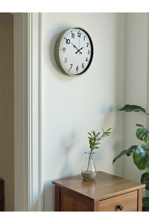 Zentime 36 Cm Krem Dekoratif Duvar Saati