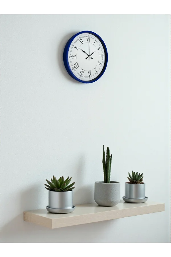 Zentime 36 Cm Lacivert Dekoratif Duvar Saati