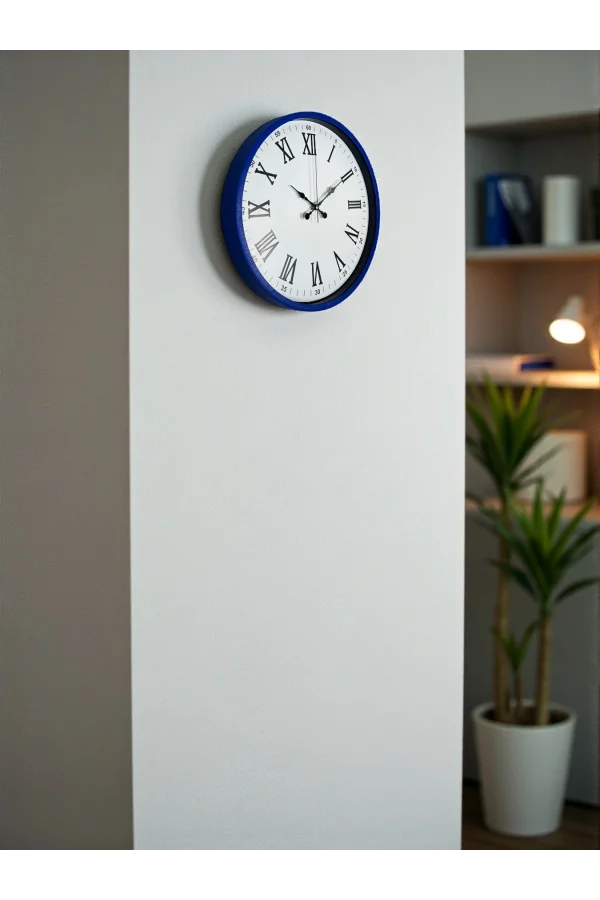Zentime 36 Cm Lacivert Dekoratif Duvar Saati