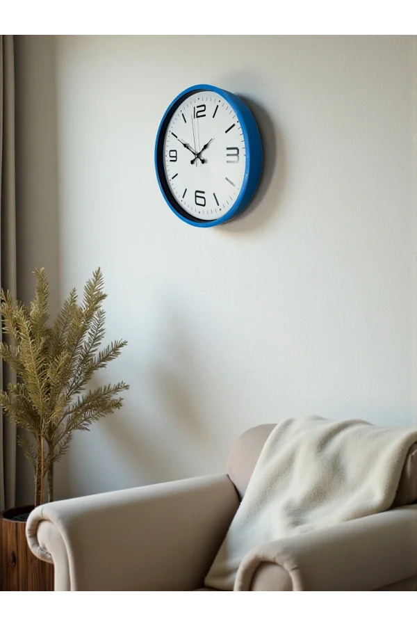 Zentime 36 Cm Mavi Dekoratid Duvar Saati