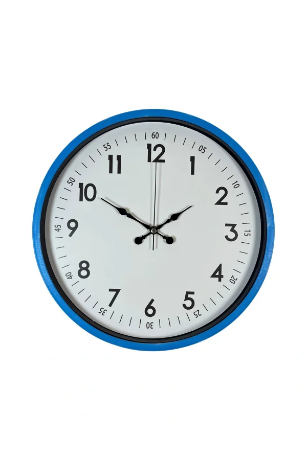 Zentime 36 Cm Mavi Dekoratif Duvar Saati