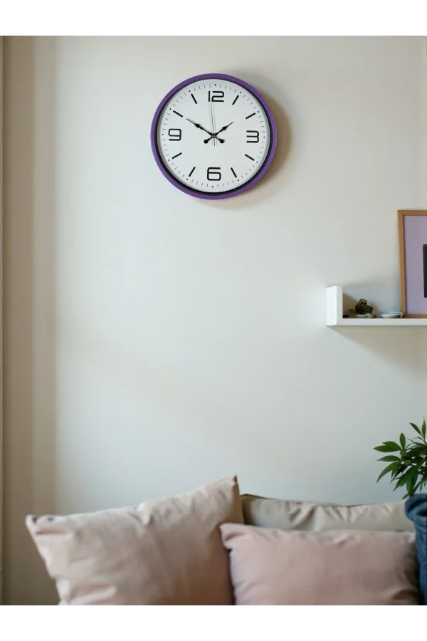 Zentime 36 Cm Mor Dekoratif Duvar Saati