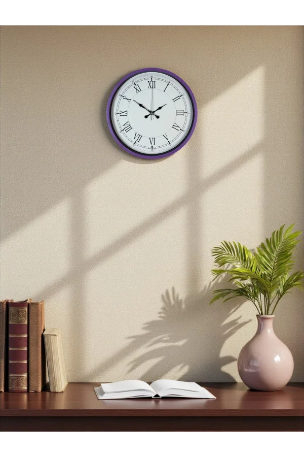 Zentime 36 Cm Mor Dekoratif Duvar Saati