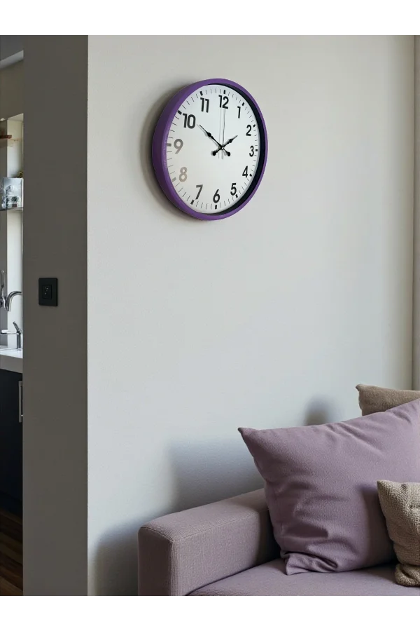 Zentime 36 Cm Mor Dekoratif Duvar Saati
