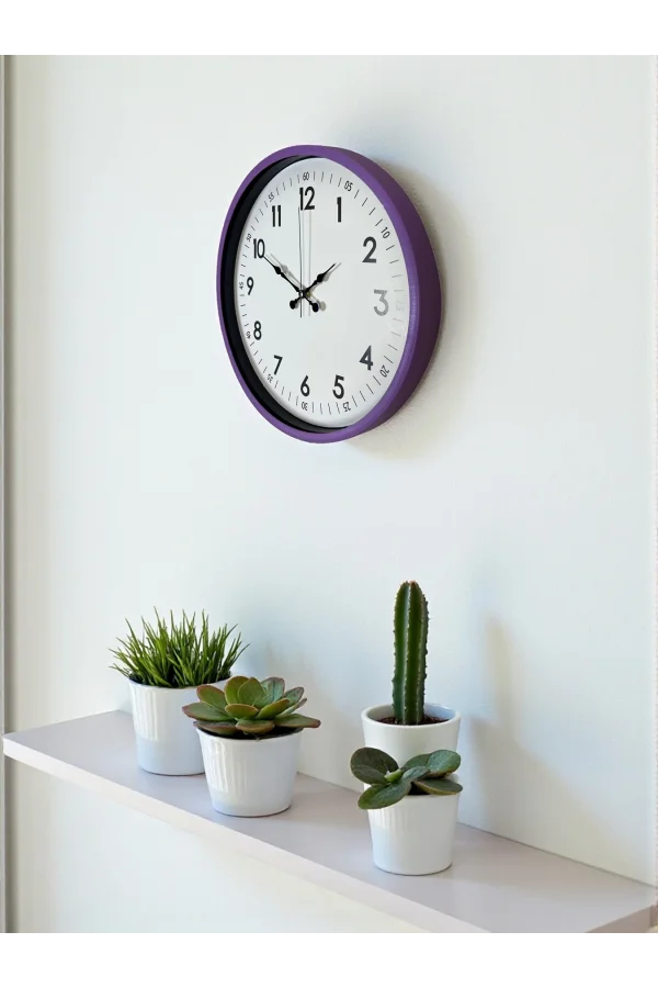 Zentime 36 Cm Mor Dekoratif Duvar Saati