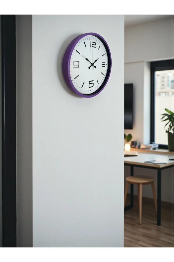 Zentime 36 Cm Mor Dekoratif Duvar Saati
