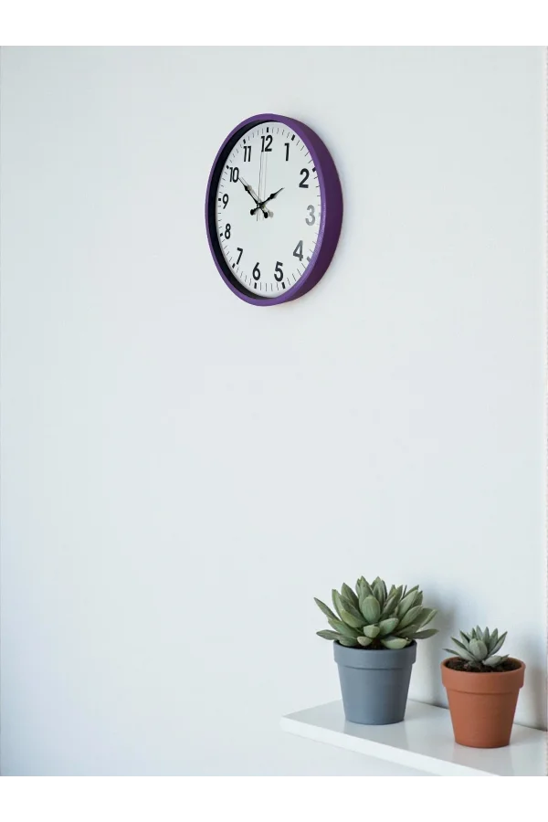 Zentime 36 Cm Mor Dekoratif Duvar Saati