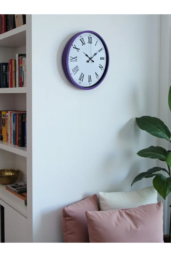 Zentime 36 Cm Mor Dekoratif Duvar Saati