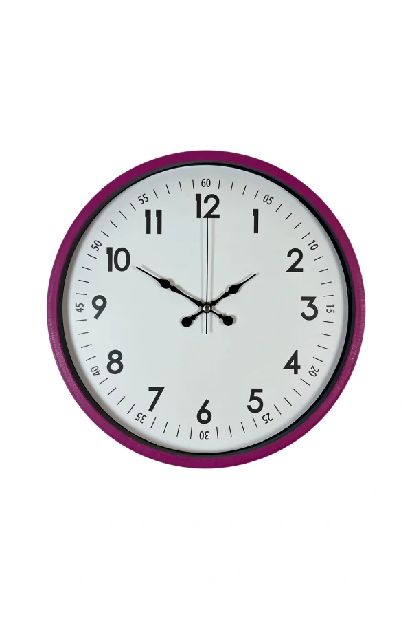 Zentime 36 Cm Pembe Dekoratif Duvar Saati
