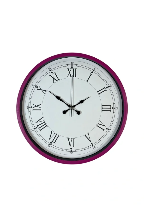 Zentime 36 Cm Pembe Dekoratif Duvar Saati
