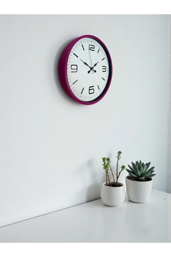 Zentime 36 Cm Pembe Dekoratif Duvar Saati