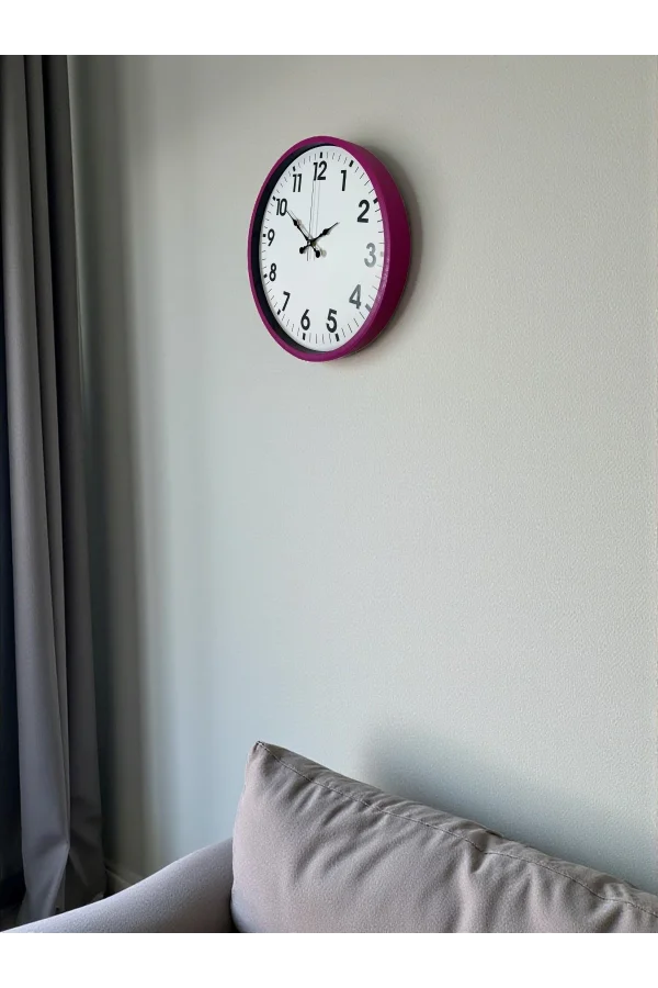 Zentime 36 Cm Pembe Dekoratif Duvar Saati