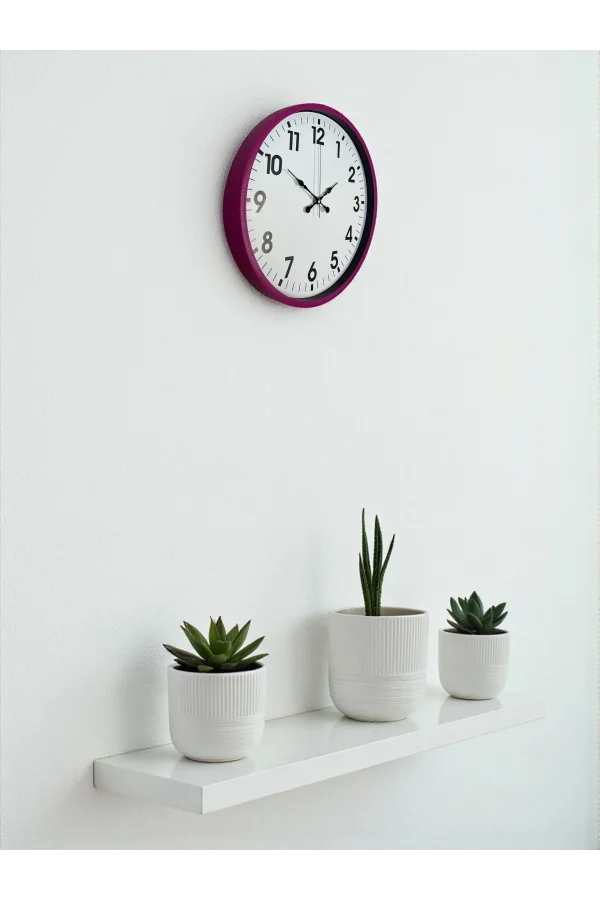 Zentime 36 Cm Pembe Dekoratif Duvar Saati