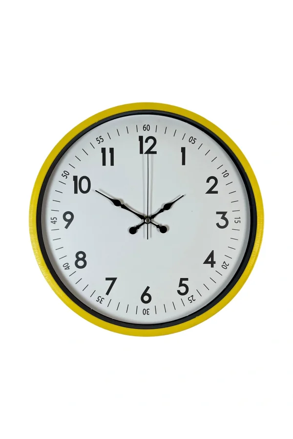 Zentime 36 Cm Sarı Dekoratif Duvar Saati