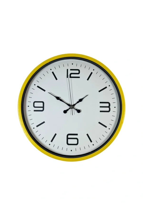 Zentime 36 Cm Sarı Dekoratif Duvar Saati