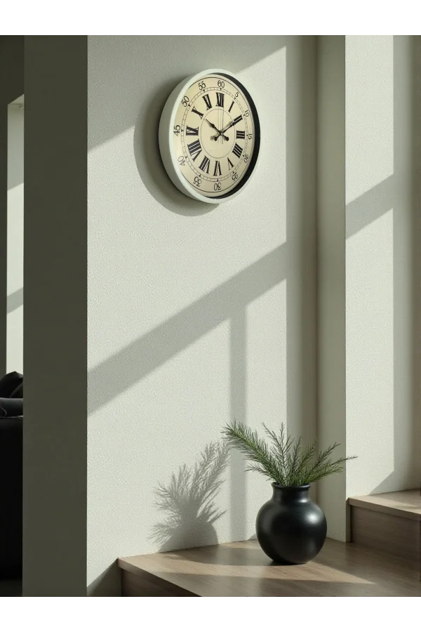 Zentime 36 Cm Sarı Dekoratif Duvar Saati