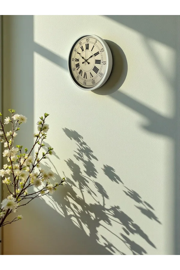 Zentime 36 Cm Sarı Dekoratif Duvar Saati