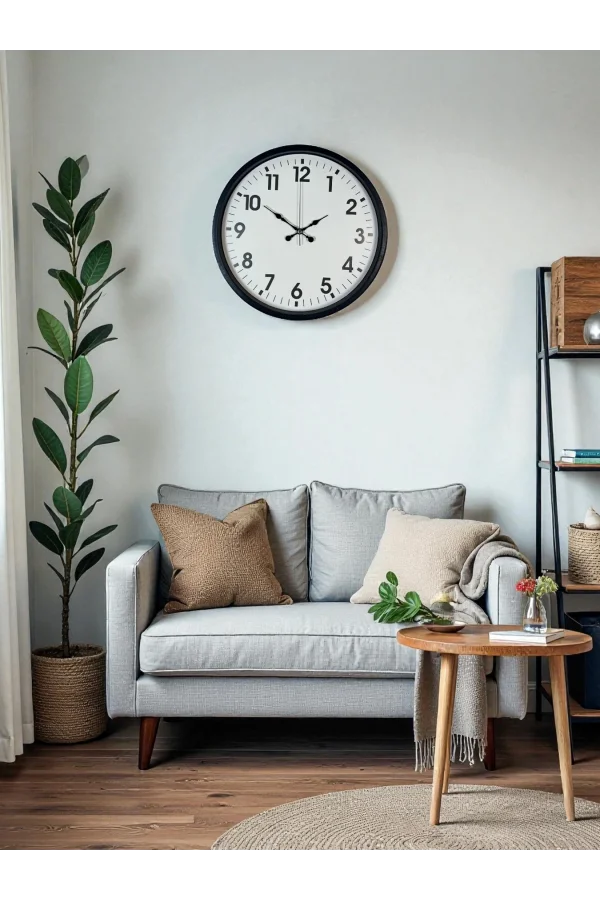 Zentime 36 Cm Siyah Dekoratif Duvar Saati