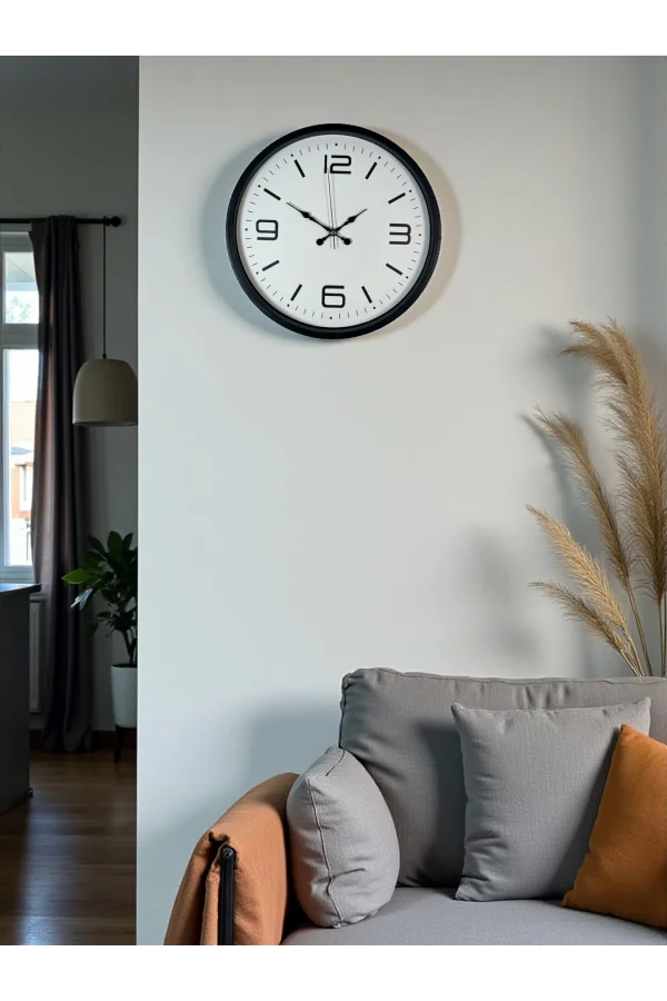 Zentime 36 Cm Siyah Dekoratif Duvar Saati