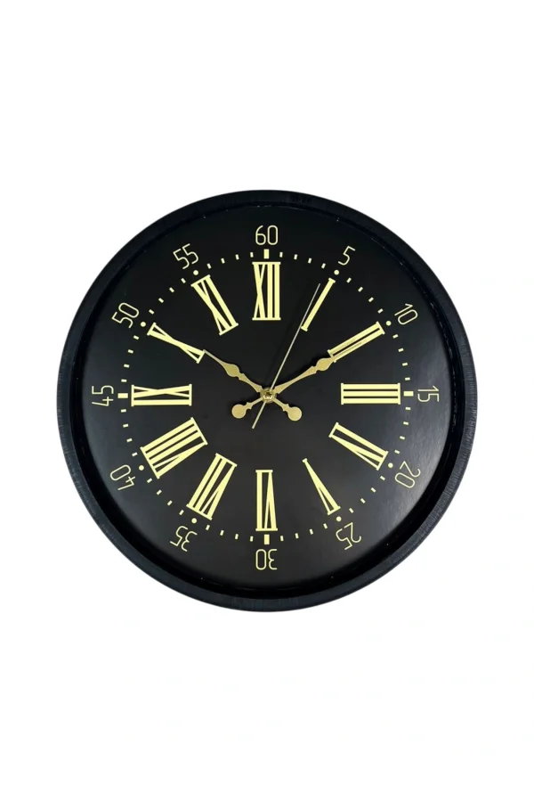 Zentime 36 Cm Siyah Dekoratif Duvar Saati