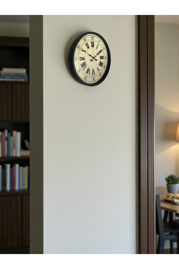 Zentime 36 Cm Siyah Dekoratif Duvar Saati