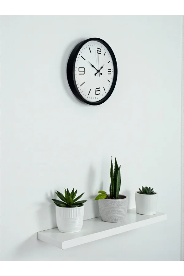 Zentime 36 Cm Siyah Dekoratif Duvar Saati