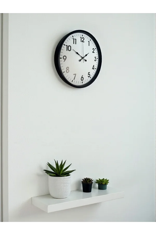 Zentime 36 Cm Siyah Dekoratif Duvar Saati
