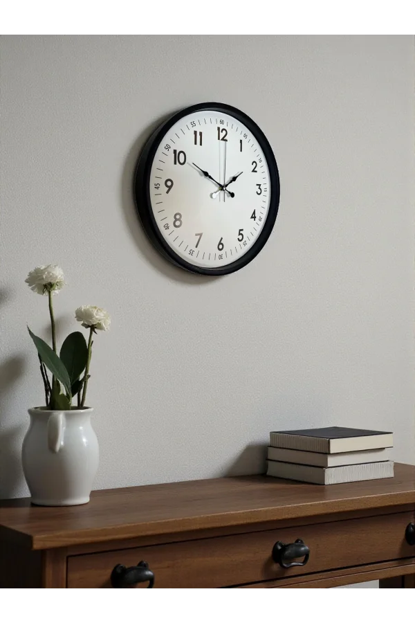 Zentime 36 Cm Siyah Dekoratif Duvar Saati