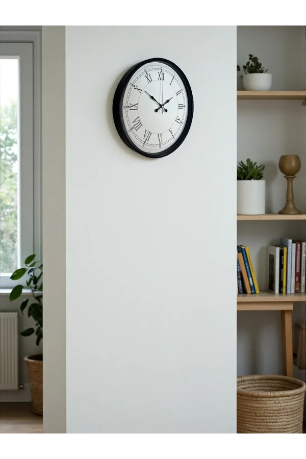 Zentime 36 Cm Siyah Dekoratif Duvar Saati