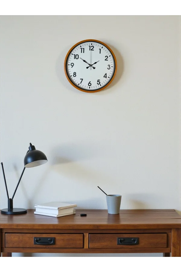 Zentime 36 Cm Turuncu Dekoratif Duvar Saati