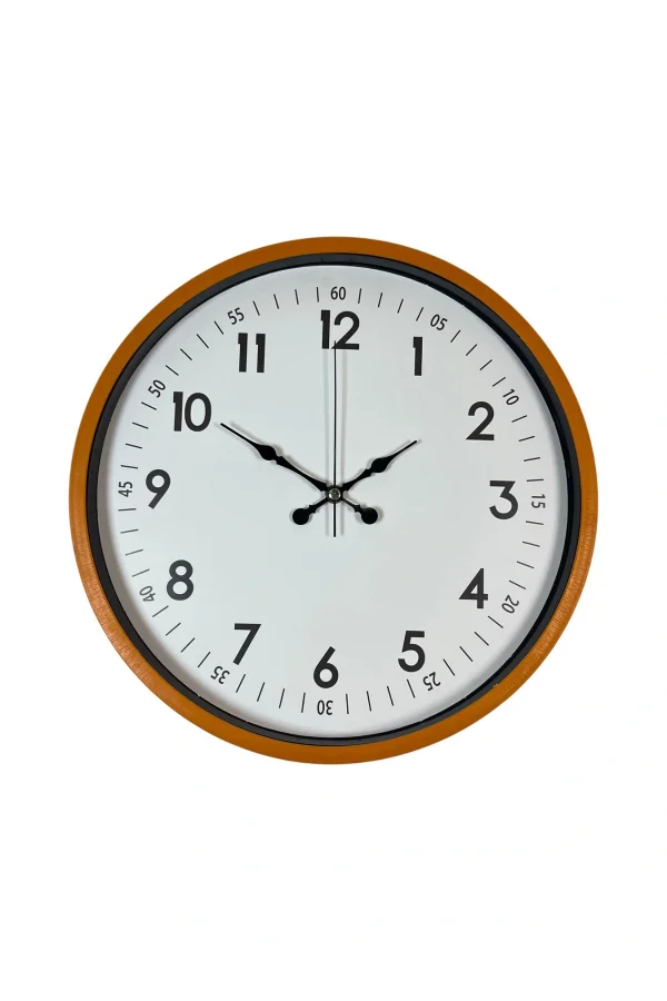 Zentime 36 Cm Turuncu Dekoratif Duvar Saati