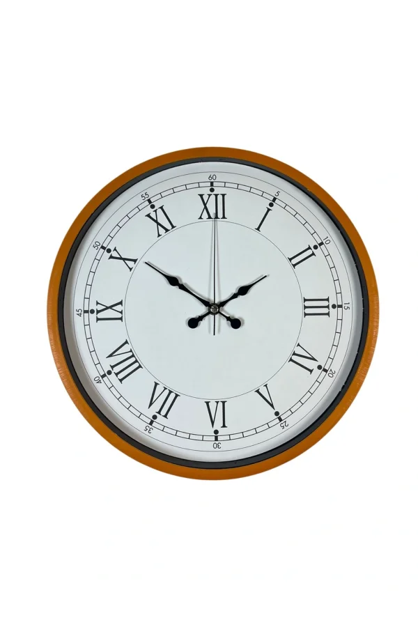 Zentime 36 Cm Turuncu Dekoratif Duvar Saati