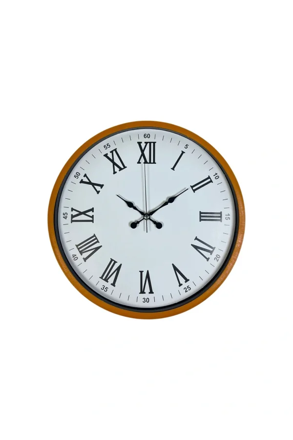 Zentime 36 Cm Turuncu Dekoratif Duvar Saati