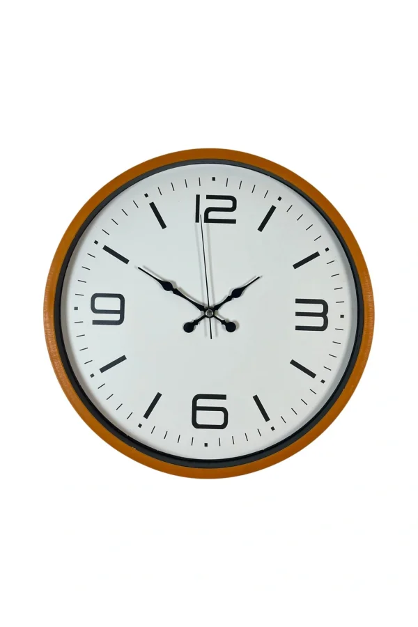 Zentime 36 Cm Turuncu Dekoratif Duvar Saati