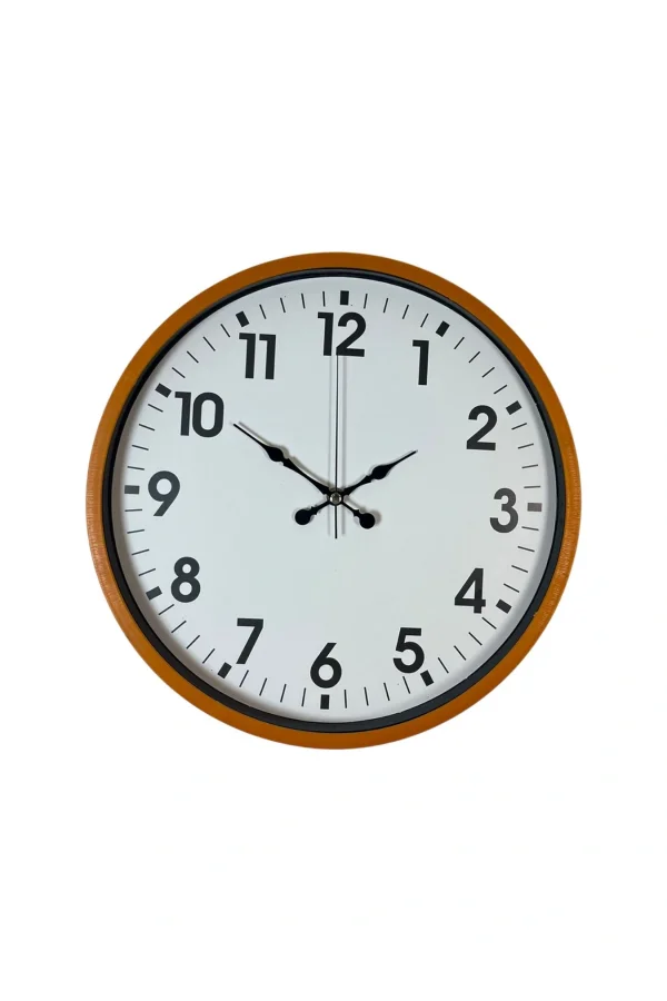 Zentime 36 Cm Turuncu Dekoratif Duvar Saati