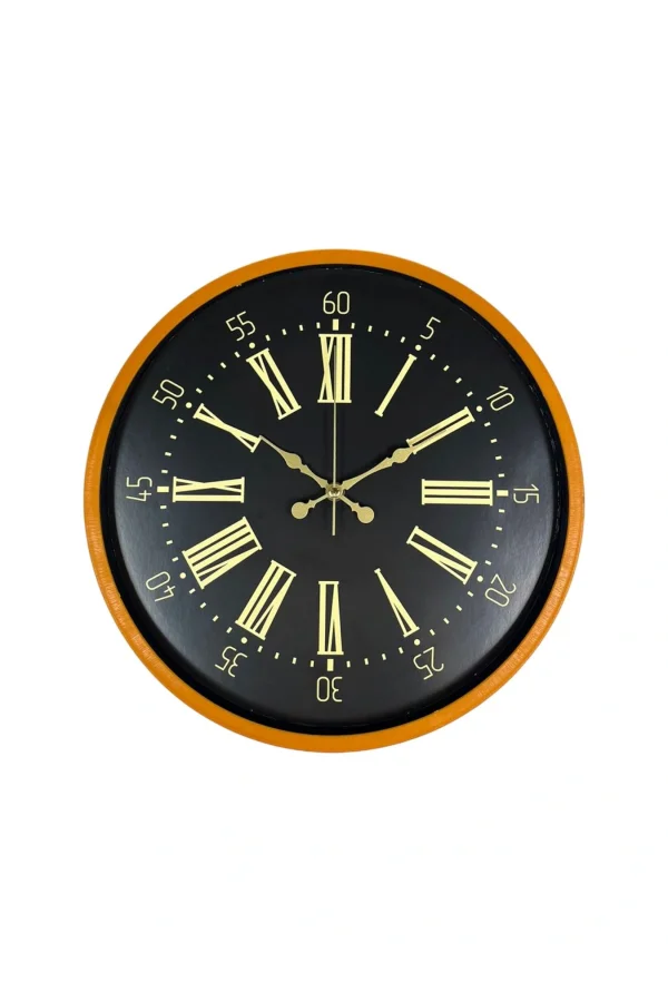 Zentime 36 Cm Turuncu Dekoratif Duvar Saati