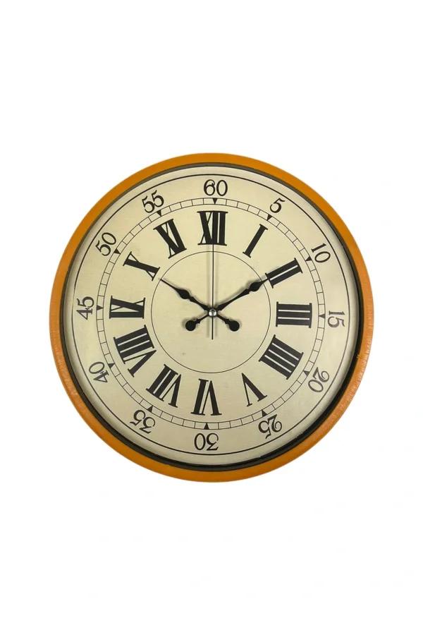 Zentime 36 Cm Turuncu Dekoratif Duvar Saati