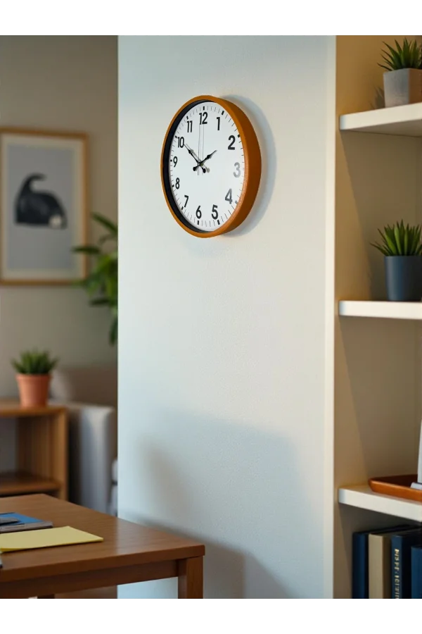 Zentime 36 Cm Turuncu Dekoratif Duvar Saati