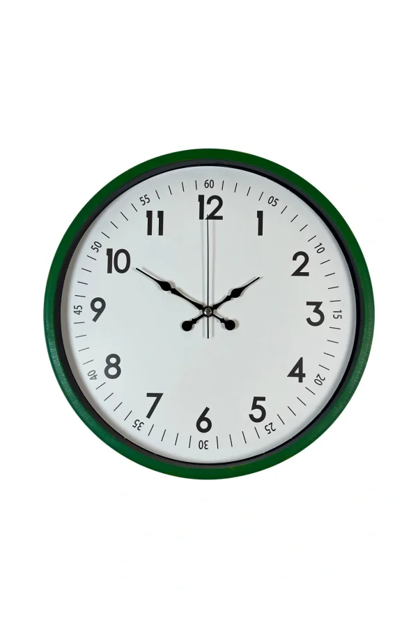Zentime 36 Cm Yeşil Dekoratif Duvar Saati