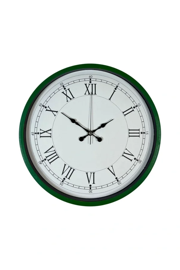 Zentime 36 Cm Yeşil Dekoratif Duvar Saati
