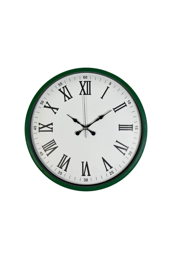 Zentime 36 Cm Yeşil Dekoratif Duvar Saati