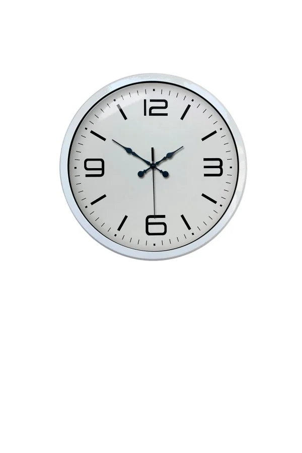 Zentime 40 Cm Beyaz Klasik Duvar Saati