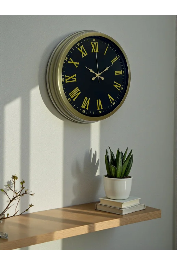 Zentime 40 Cm Eskitme Vintage Duvar Saati
