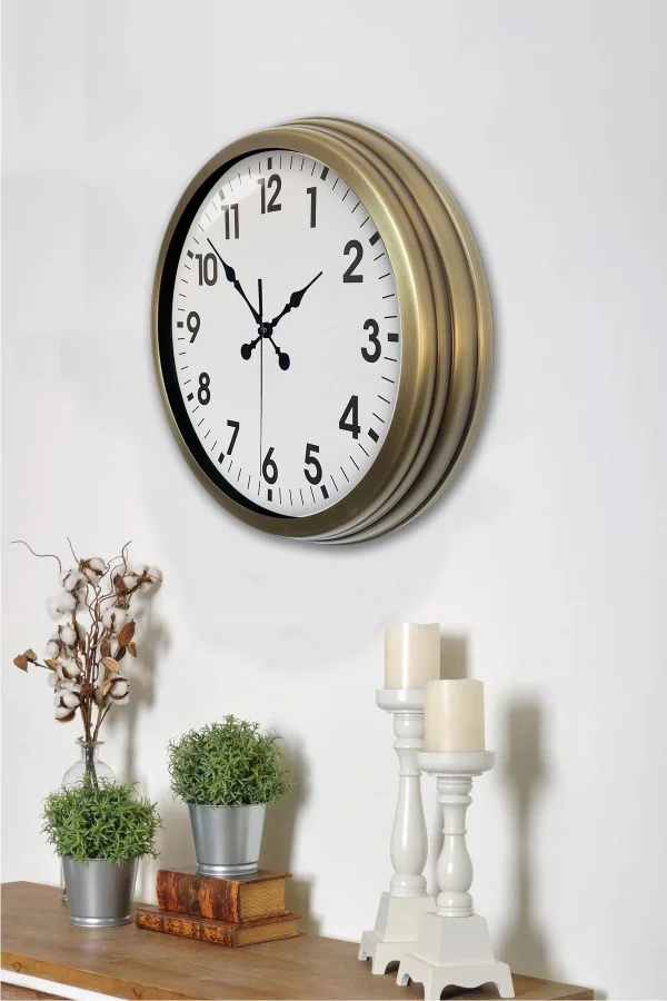 Zentime 40 Cm Eskitme Vintage Duvar Saati