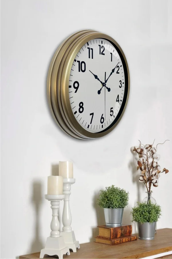 Zentime 40 Cm Eskitme Vintage Duvar Saati